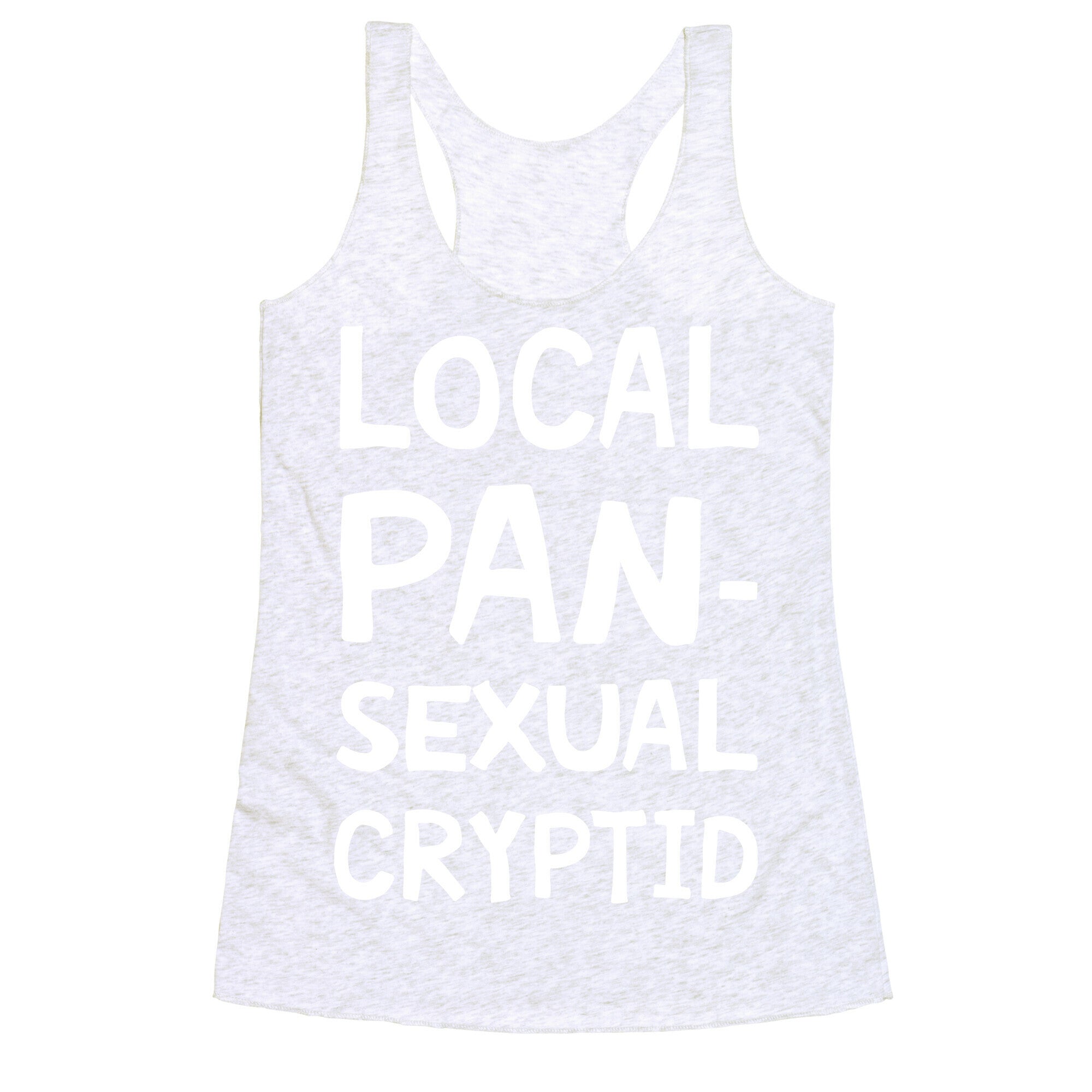 Local Pansexual Cryptid Racerback Tank